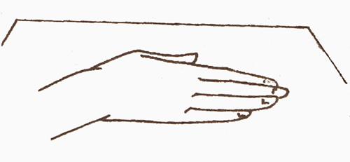 землемерка пальчиками руки