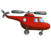 Рисуем вертолет с ребенком