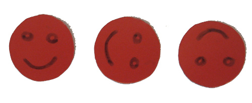 3 круга красного цвета