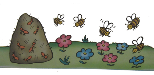 цветы муравьи и пчелы
