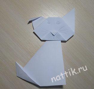 поделка кот из бумаги