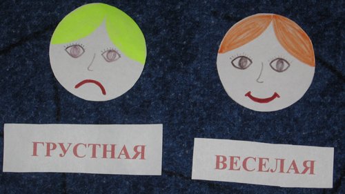 веселое и грустное лицо