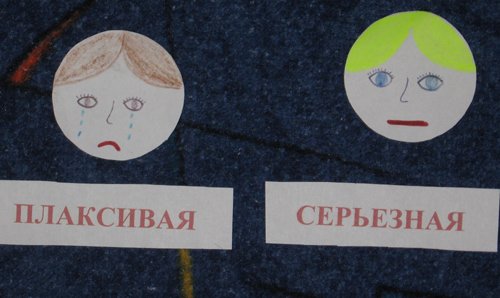 серьезное лицо и плаксивое