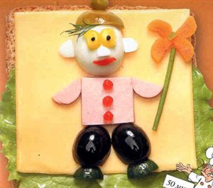 человечик на бутерброде