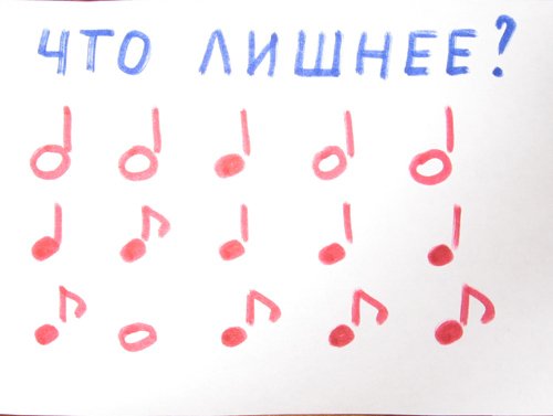 найди лишнюю ноту