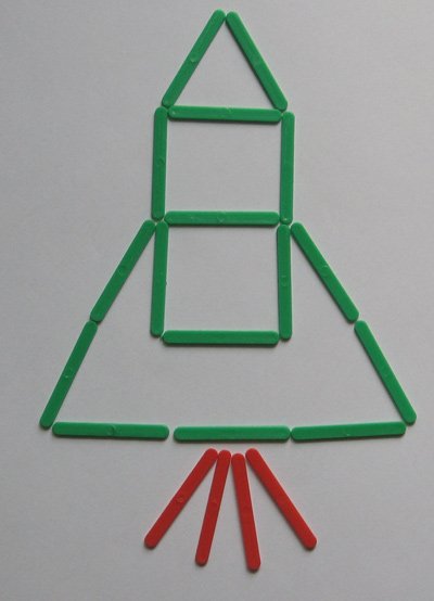 schetnie_palochki_raketa ракета зеленые счетные палочки