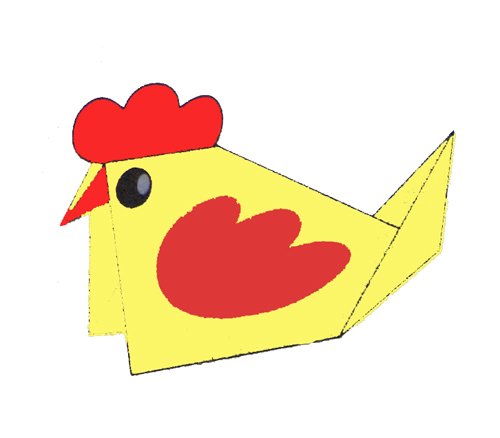 курочка оригами