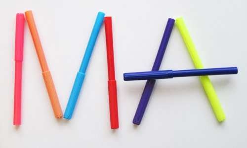 слог ма из фломастеров