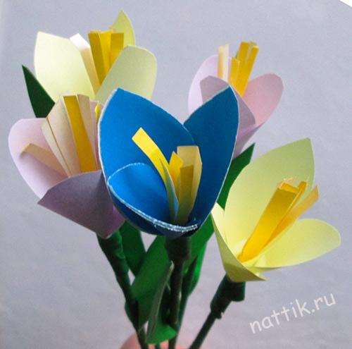 крокусы из бумаги