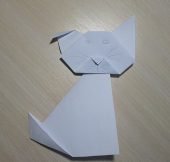 поделка кот из бумаги