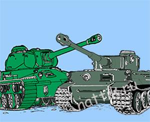 Игра «Танки» на бумаге для ребенка 3,5 лет