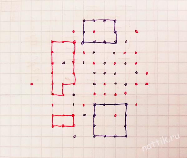 точки и квадраты из точек