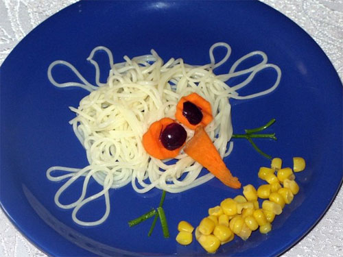 птенчик из спагетти
