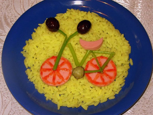 велосипед на рисе