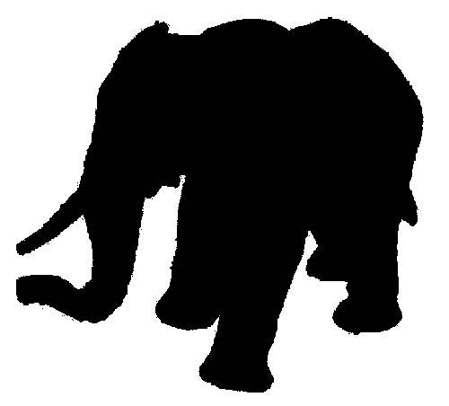 слон трафарет