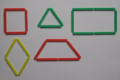геометрические фигуры из четных палочек