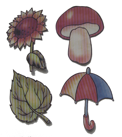 картинки грибов, водсолнуха, зонтика
