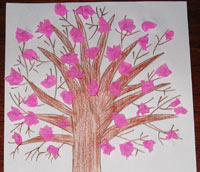 дерево с розовыми цветами